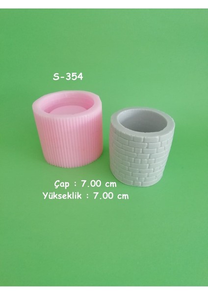 Silindir Duvar Saksı Silikon Kalıp