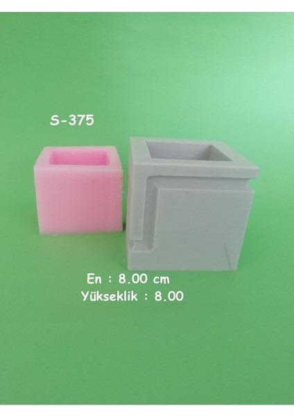 Kare Desensli Saksı Silikon Kalıp