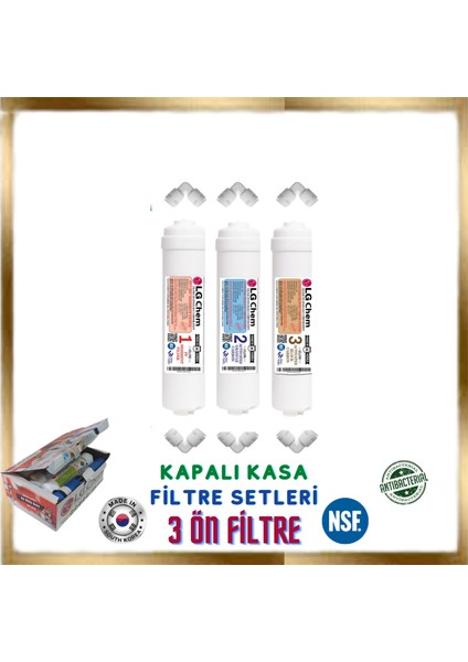 Ligth Gastro Gold 5 Filtre 3 Ön Filtre.90 Gpd Nano Lg Membranlı.gümüş Iyon Tatlandırıcılı Filtreli Su Arıtma Cihazı Filtre Seti modelleri