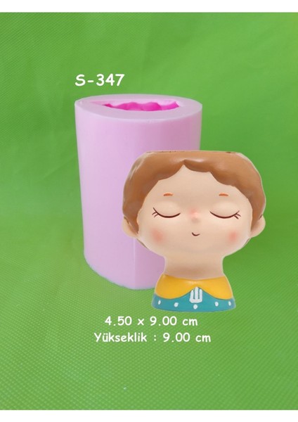 Tombul Çocuk Saksı Silikon Kalıp