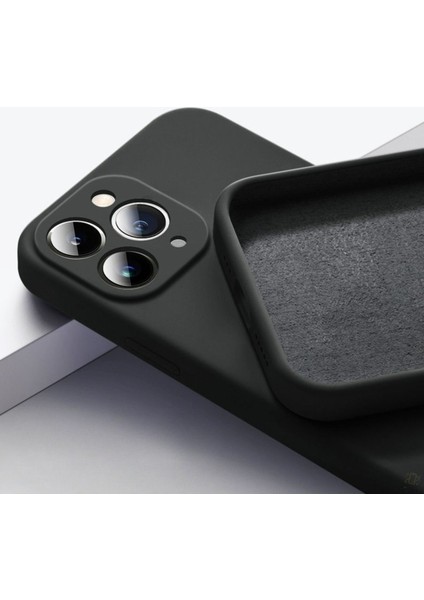 iPhone 12 Pro Kılıf Kadife Lansman Soft Yumuşak Liquid Silikon Kamera Korumalı Mara