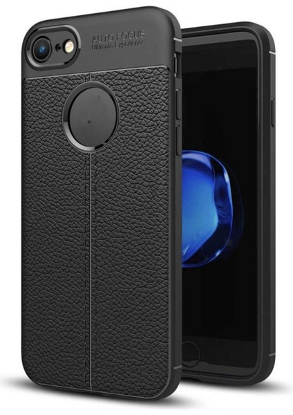 Apple iPhone 7 Kılıf Rugan Armor Deri Görünümlü Parmak İzi Yapmaz Dayanıklı Niss Silikon Kapak