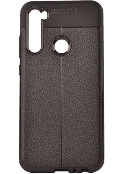 Xiaomi Redmi Note 8 Kılıf Rugan Armor Deri Görünümlü Parmak İzi Yapmaz Dayanıklı Niss Silikon Kapak