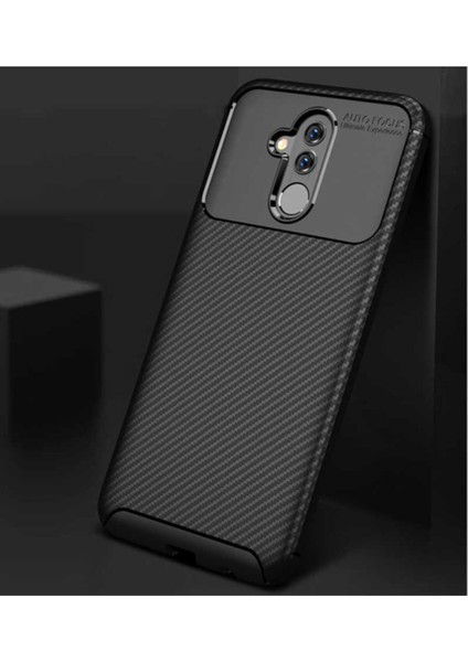 Huawei Mate 20 Lite Kılıf Rugged Armor Darbe Emici Uzun Ömürlü Dayanıklı Parmak İzi Yapmaz Karbon Tasarım Negro Silikon Kapak modelleri
