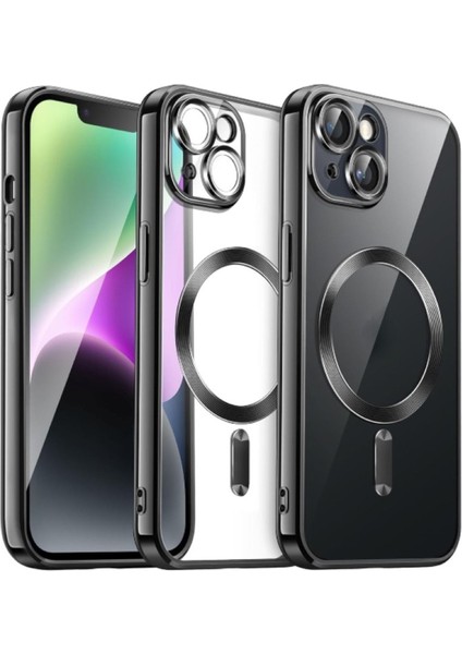Apple iPhone 13 Kılıf Kamera Lens Korumalı Magsafe Şarj Kilifi Şeffaf Renkli Yumuşak Kapak indirimleri