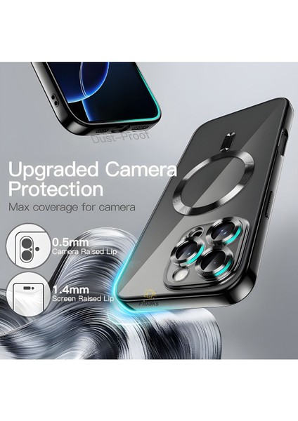 Apple iPhone 12 Pro Max Kılıf Kamera Lens Korumalı Magsafe Şarj Kilifi Şeffaf Renkli Yumuşak Kapak indirimleri