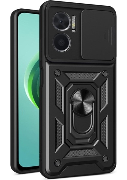 Xiaomi Redmi Note 11E Kılıf Kamera Korumalı Sürgülü Yüzüklü Armor Military Tank Koruyucu Kapak