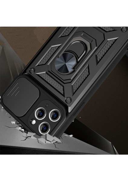 Apple iPhone 7 Uyumlu Kılıf Kamera Korumalı Sürgülü Yüzüklü Armor Military Tank Zırh modelleri