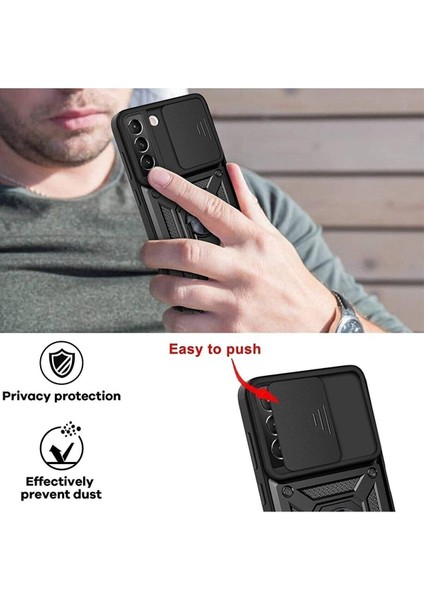 Samsung Galaxy S23 Uyumlu Kılıf Kamera Korumalı Sürgülü Yüzüklü Armor Military Tank Kapak modelleri