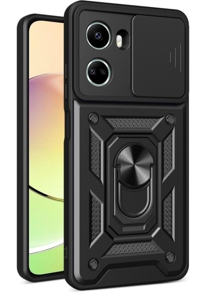 Huawei Nova 10 Se Kılıf Kamera Korumalı Sürgülü Yüzüklü Armor Military Tank Koruyucu Kapak