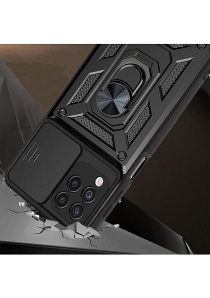 A12/M12 Uyumlu Kılıf Kamera Korumalı Sürgülü Yüzüklü Armor Military Tank Zırh indirimleri