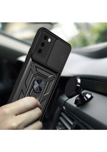 S20 Uyumlu Kılıf Kamera Korumalı Sürgülü Yüzüklü Armor Military Tank Zırh indirimleri