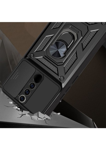 Xiaomi Redmi Note 8 Pro Uyumlu Kılıf Kamera Korumalı Sürgülü Yüzüklü Armor Military Tank Zırh modelleri