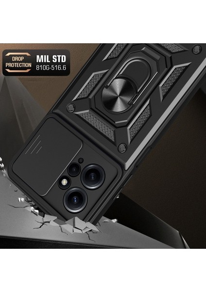 Xiaomi Redmi Note 12 Kılıf Kamera Korumalı Sürgülü Yüzüklü Armor Military Tank Koruyucu Kapak fırsatları
