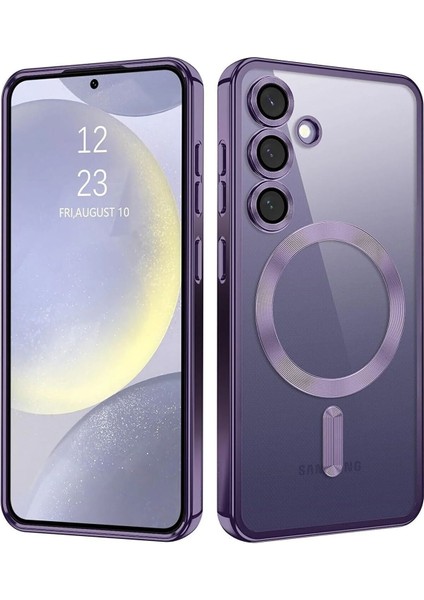 Samsung Galaxy S22 Kılıf Kamera Lens Korumalı Magsafe Şarj Destekli Renkli Yumuşak Kapak