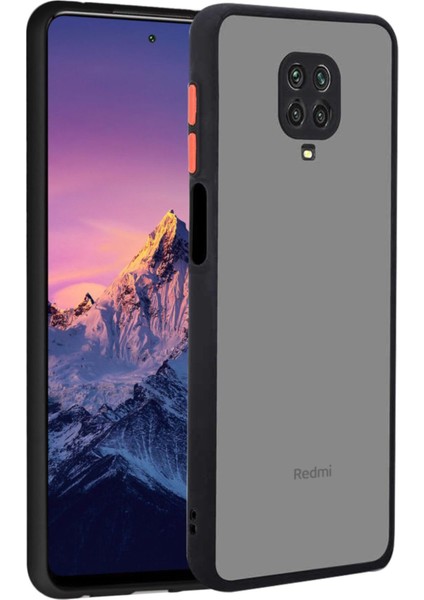 Xiaomi Redmi Note 9 Pro Kılıf Kamera Korumalı Mat Renkli Buzlu Hux Silikon Siyah