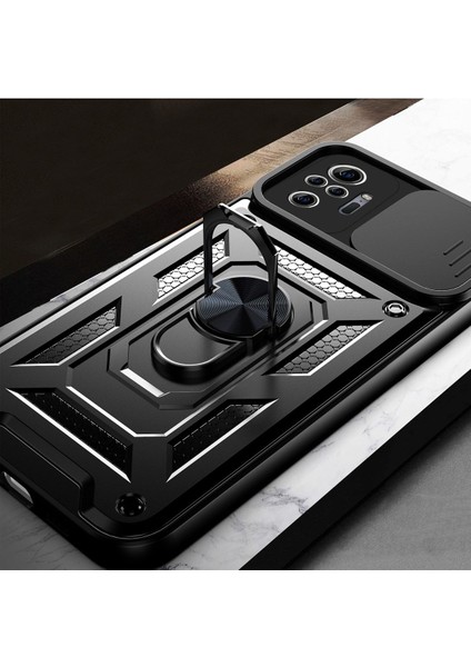 Xiaomi Poco X3 Gt Uyumlu Kılıf Kamera Korumalı Sürgülü Yüzüklü Armor Military Tank fiyatları