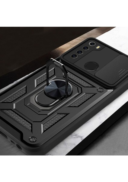 Xiaomi Redmi Note 8 Uyumlu Kılıf Kamera Korumalı Sürgülü Yüzüklü Armor Military Tank Zırh indirimleri