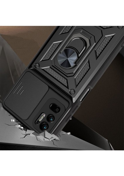 Xiaomi Poco M3/xiaomi Redmi 9t Uyumlu Kılıf Kamera Korumalı Sürgülü Yüzüklü Armor Military Tank Zırh indirimleri