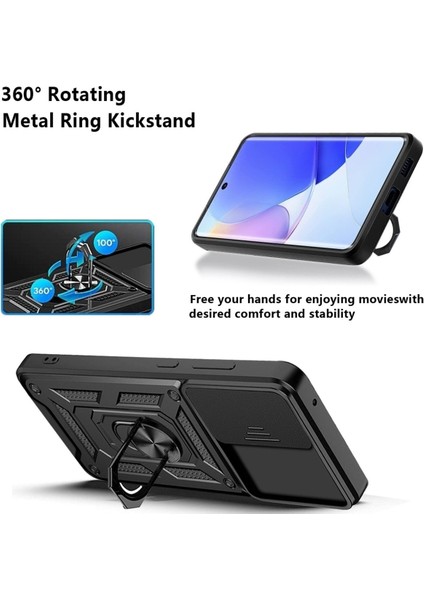 Huawei Nova 9 Kılıf Kamera Korumalı Sürgülü Yüzüklü Armor Military Tank Koruyucu Kapak fiyatları