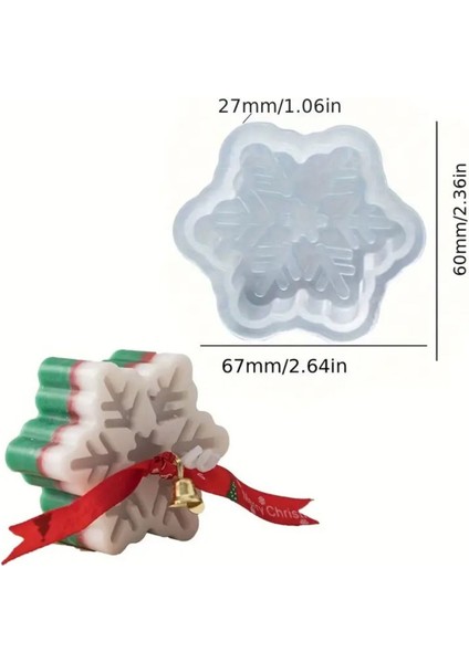 Kar Tanesi Mum Silikon Kalıp (S810)