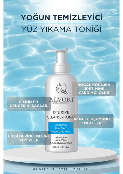 Intensive Cleansertonic, Yağlı Cilt Tiplerine Uygun Temizleme Toniği, Cildi Derinlemesine Temizlerken Doğal Kolajen Üretimine , Cildin Ph Dengesini Sağlar (125ML) fiyatları