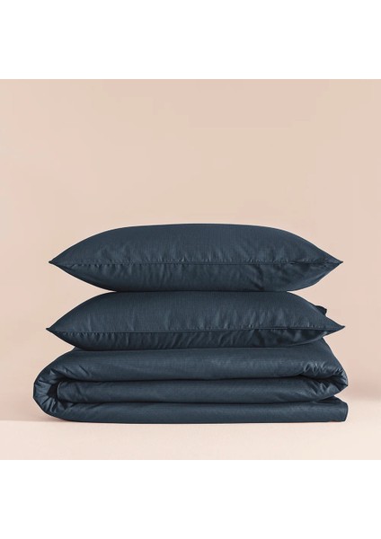 %100 Pamuk Percale Nevresim Seti 200X220 cm Lacivert - Pure Serisi fiyatları