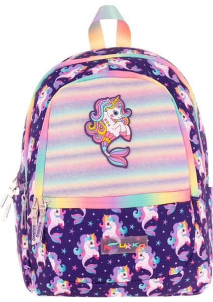 Üç Bölmeli Kız Çocuk Ilkokul Sırt Çantası (L5228) - Mor - Kauçuk Unicorn fiyatları