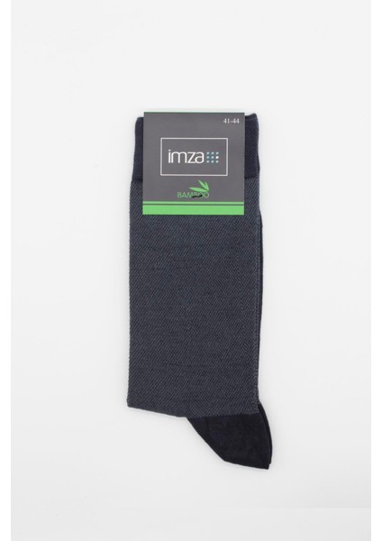 Koyu Lacivert Bambu Desenli Çorap 1060245103