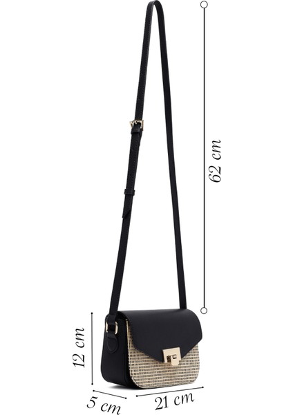 Kadın Siyah Uzun Askılı Çapraz Çanta 25SBD237114 fiyatları
