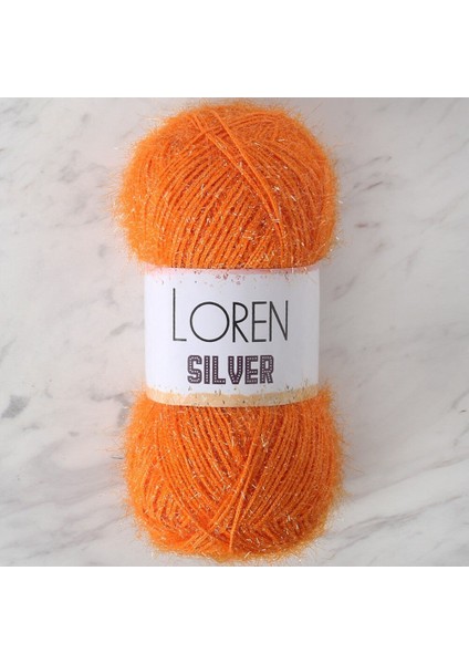 Loren Sılver Turuncu El Örgü Ipi - RS0103 - 34086
