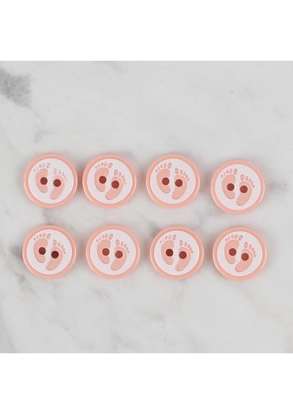 Hepohep Buffer Loren Crafts Yavruağzı 8 Li Ayak Izi Düğme - 434 fiyatları