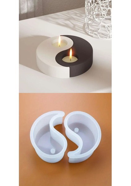 2 Adet Tai Chi Yin Yang Silikon Kalıp (S857)