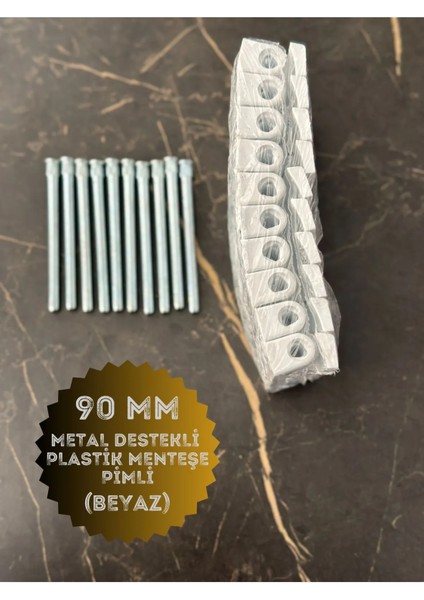 Pvc Pimapen Kapı Menteşesi Pls Metal Destekli 90MM (150ADET-1 Koli) Vidalar Dahil