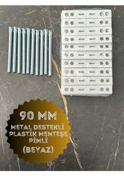 Pvc Pimapen Kapı Menteşesi Pls Metal Destekli 90MM (150ADET-1 Koli) Vidalar Dahil