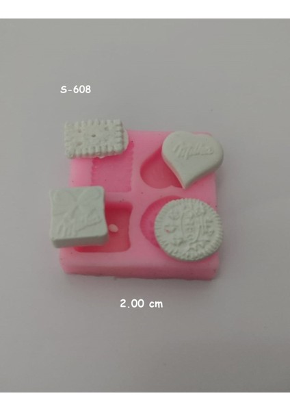 Mini 4 Lü Bisküvi Silikon Kalıp