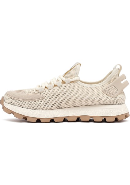 Zero Erkek Bej Bağcıklı Kalın Tabanlı Kumaş Sneaker 25SFD69406F fiyatları
