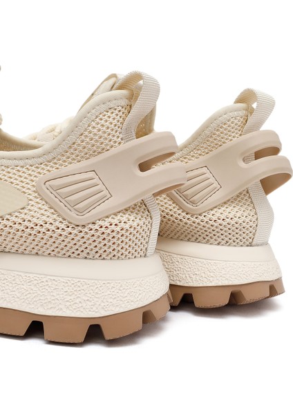 Zero Erkek Bej Bağcıklı Kalın Tabanlı Kumaş Sneaker 25SFD69406F