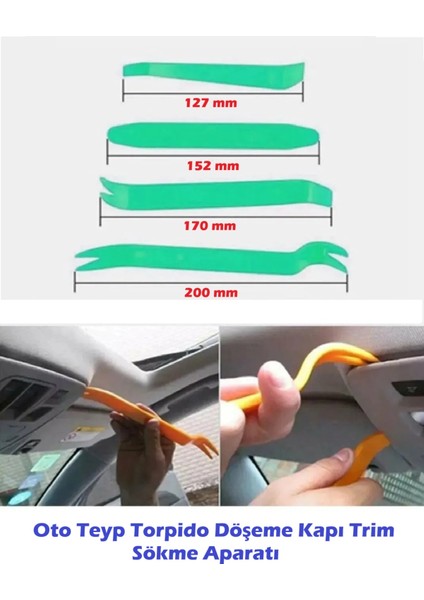 Oto Teyp Torpido Döşeme Kapı Trim Sökme Araç Içi Sökme Aparatı 4 Parça Profesyonel modelleri