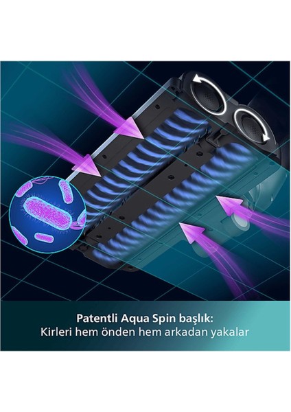 Aqua Trio 7000 Seri XW7110/01 Islak & Kuru Temizlik Kablosuz Şarjli Dikey Süpürge