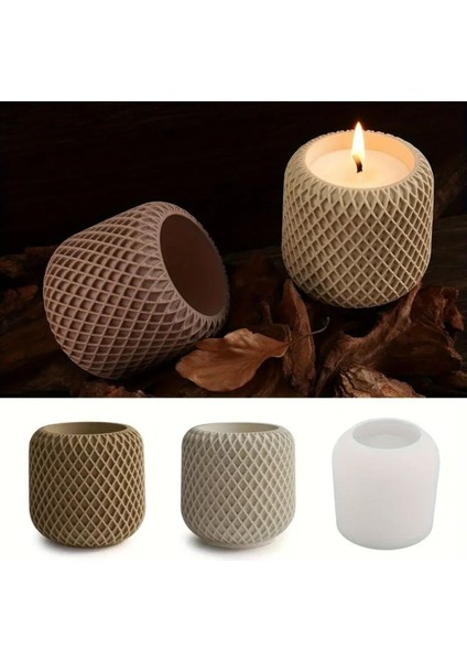 Fileli Mum Saksı Silikon Kalıp (S827) fiyatları