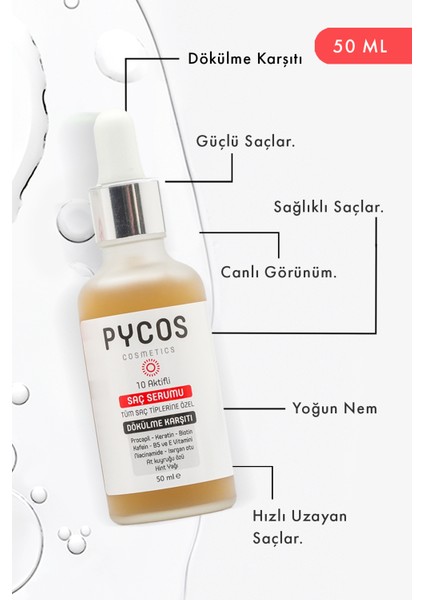 Pycos 10 Aktifli Saç Bakım Serumu 50ML fiyatları