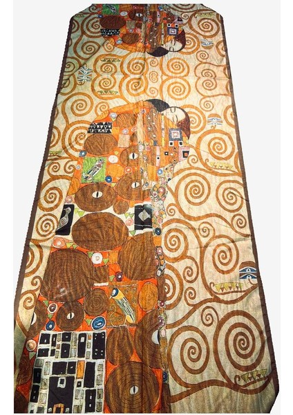 Fular Gustav klimt – The kiss Desenli