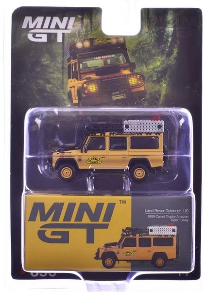 Mini Gt 1/64 Land Rover Defender 110 1989 Camel Trophy Turkey