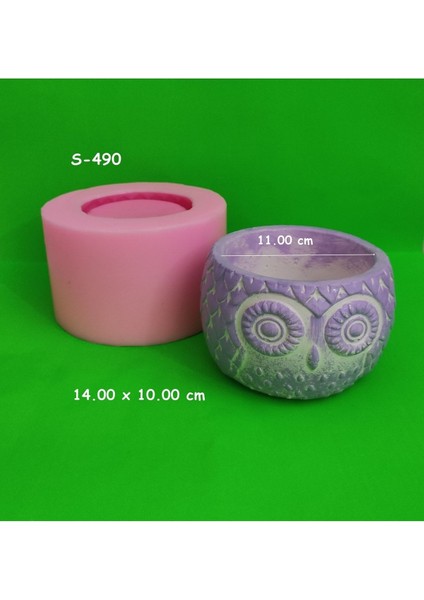 Büyük Baykuş Saksı Silikon Kalıp