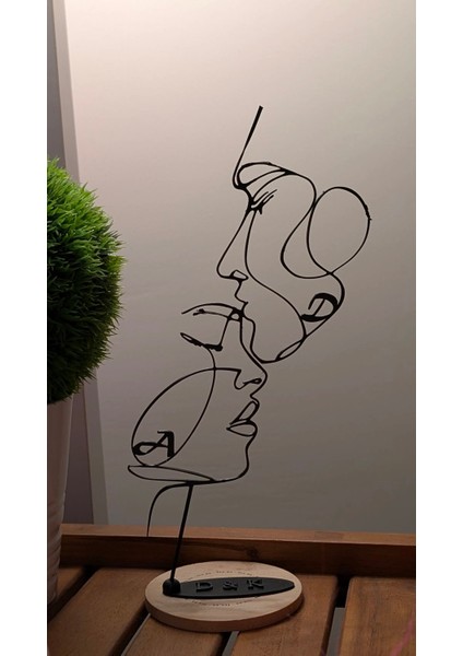 Aşkın Yüzü 3D Dekor Biblo - Modern Tasarım 30CM | Ayaklı Veya Duvara Uygun fiyatları