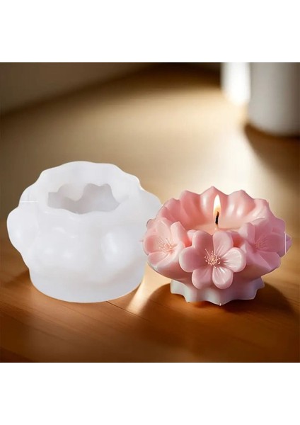 Kiraz Çiçeği Mum Silikon Kalıp (S887)
