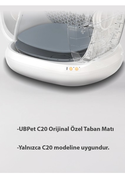 C20 Akıllı Kedi Tuvaleti Uyumlu Silikon Taban Matı | Antibakteriyel, Koku Yapmaz, Kolay Temizlik
