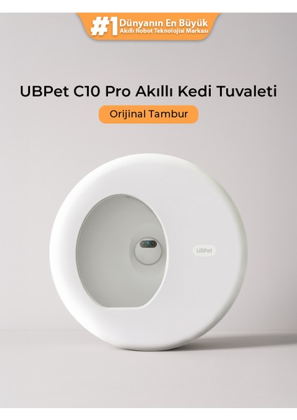 C10 Pro Akıllı Kedi Tuvaleti Uyumlu Tambur | Koku Önleyici, Kolay Yıkama
