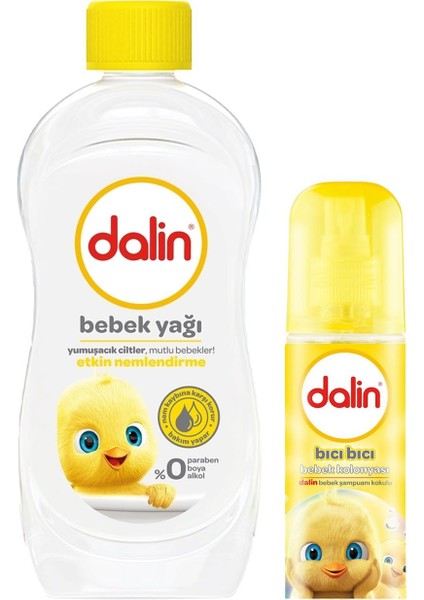 Asfstore Dalin Bebe Yağı 500 ml + Dalin Bıcı Bıcı Kolonya 100 ml